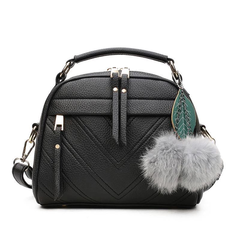 

Small bag 2018 Fashion handbags Korean Hairball Pendant Fashion Portable Shoulder Messenger Bag Ms. bags