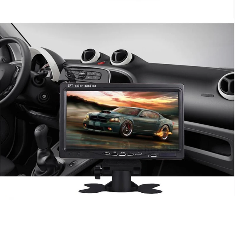 12V 24V Car Monitor 7 inch HD car monitor portable small LCD screenin Car Monitors from