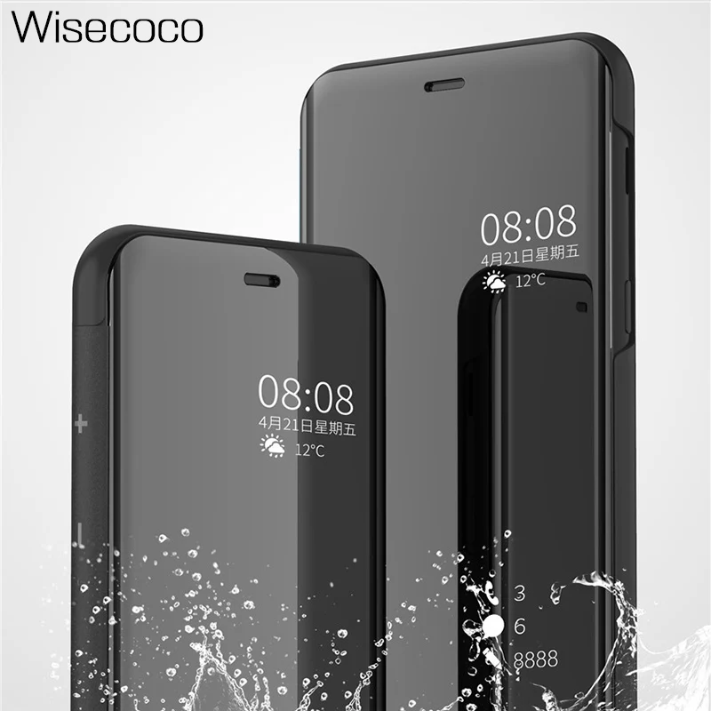 

Touch Flip Stand Case For Huawei P20 P10 Mate 10 9 Pro P Smart Mirror Cover For Hawei honor 9i V10 P9 P8 lite Plus y6 2017 2018