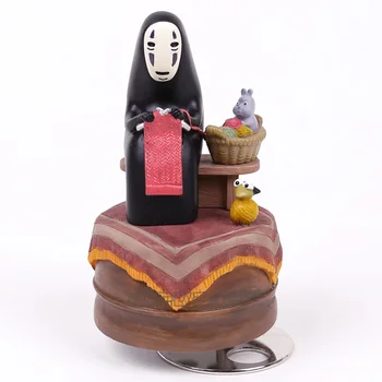 

Anime Cartoon Miyazaki Hayao Spirited Away No Face Music Box PVC Action Figure Collection Toy Doll 12cm