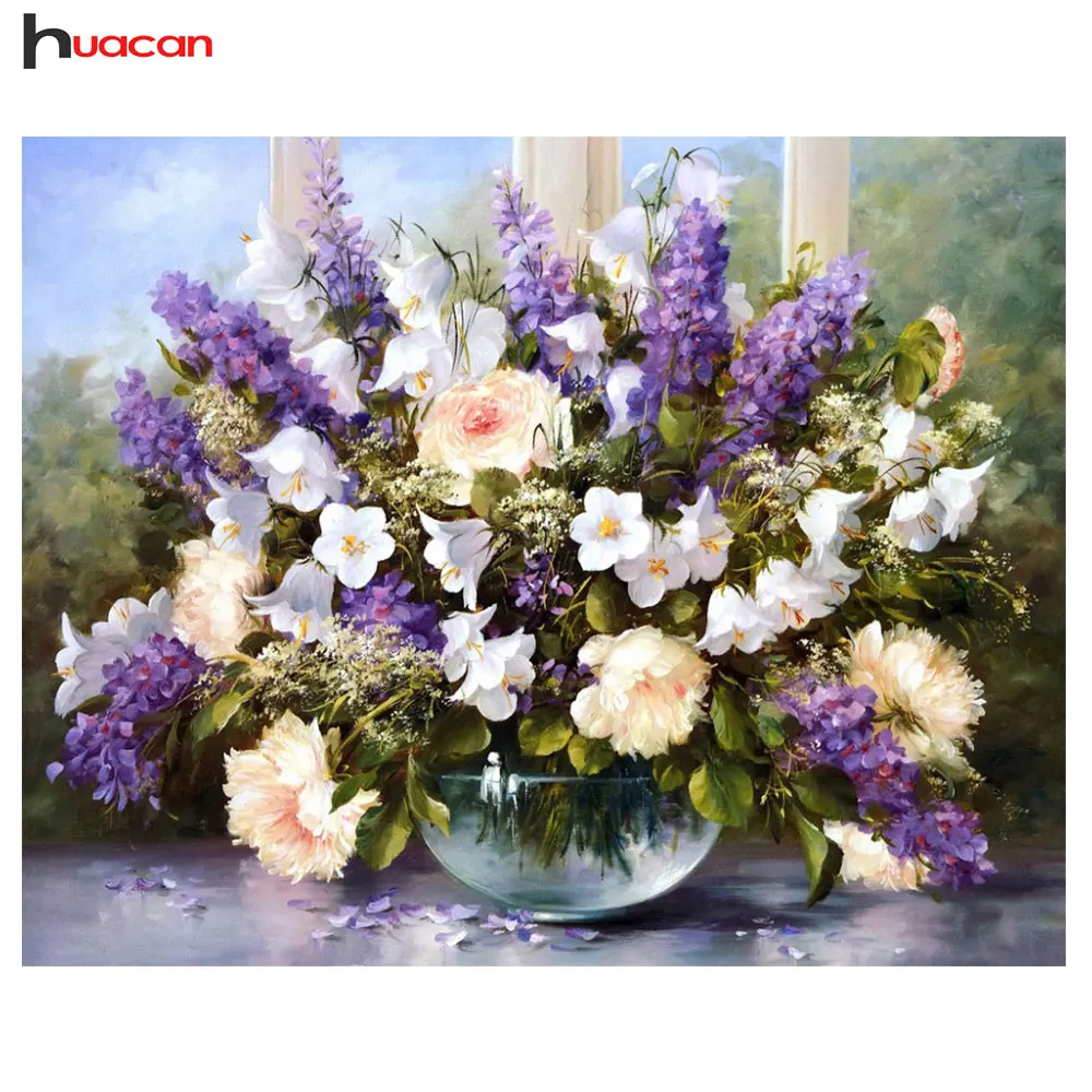

Diamond Embroidery Flower Full Square Diamond Painting Cross Stitch Pattern Of Rhinestone Diamond Mosaic Needlework Home Decor