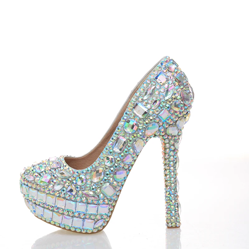 Mousseux 10cm ab 12cm Bout Ab Crystal 6cm Heels Rond 14cm 3cm Pompes Chaussures Handamde Femmes Heel Fiancée Mince Talon Mariée Mariage Talons De 8cm Haute Partie ab Bal Heel Cristal yfgYw1pfq