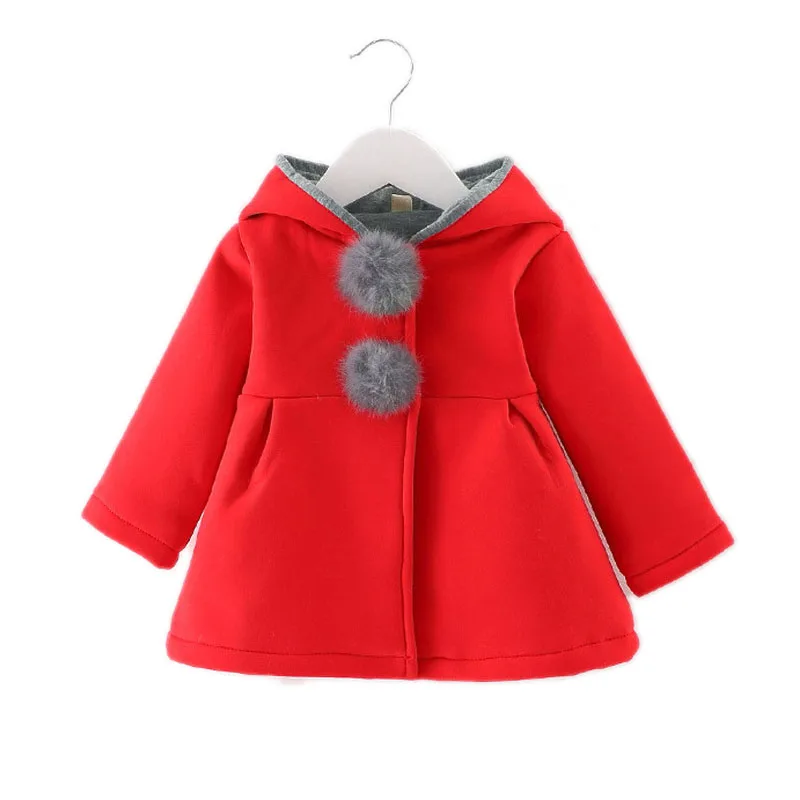 Baby Girl Jacket Infant Newborn Girl Warm Winter Outerwear Hooded Coat