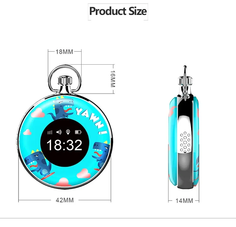 Супер мини и светильник детский gps-трекер водонепроницаемые Подвесные часы L70S SOS Вызов 1,22 дюймов круг ЖК-экран история Route Play бесплатное приложение