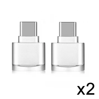 

Cablecc 2pcs USB 2.0 Type C USB-C to Micro SD SDXC TF Card Reader Adapter for Laptop & Cell Phone