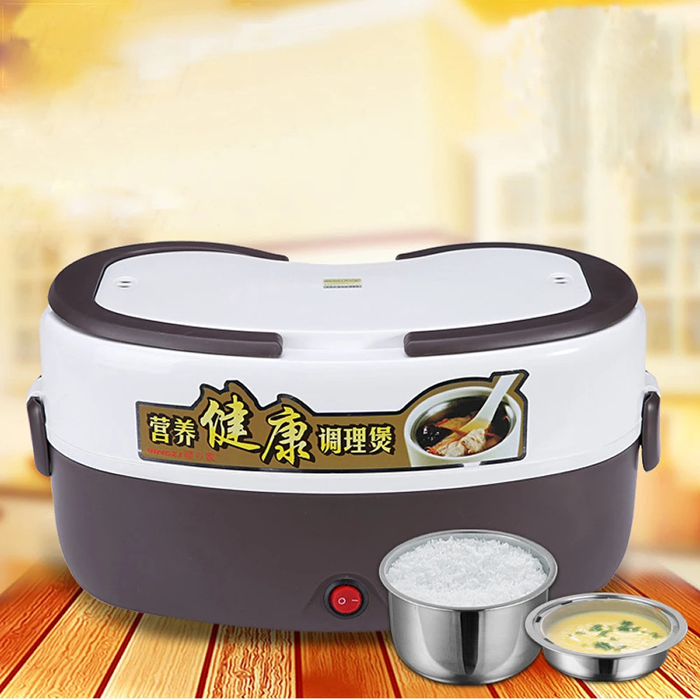 Double liner tank 2 6L Electrical heating box potable picnic lunch cabinet keep wram food container