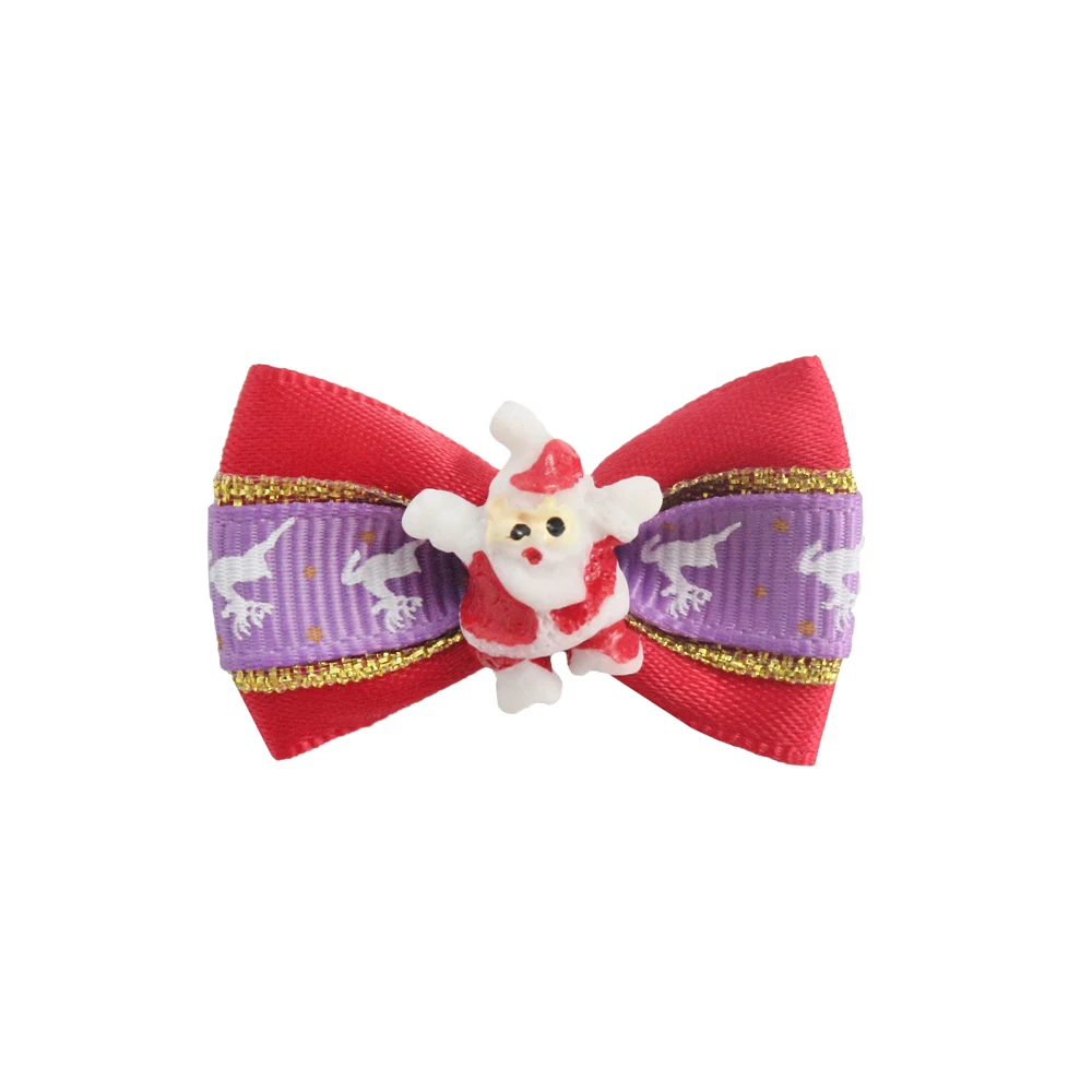

50 Pcs/100 Pcs Handmade Dog Bow Christmas Ribbon Grooming Holiday Bows For Dogs 6025032 Pet Accessories
