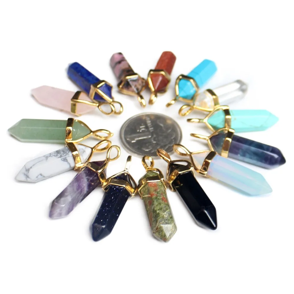 

Artilady Natural Stone Pendant Gold Color Plating Jewelry