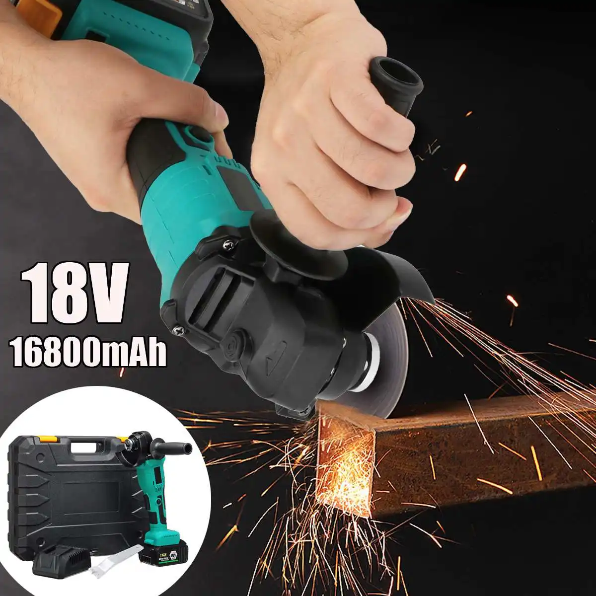 

128TV Brushless Angle Grinder Press Type Brushless Machine Rechargeable Polishing Machine With Plastic Box Packaging