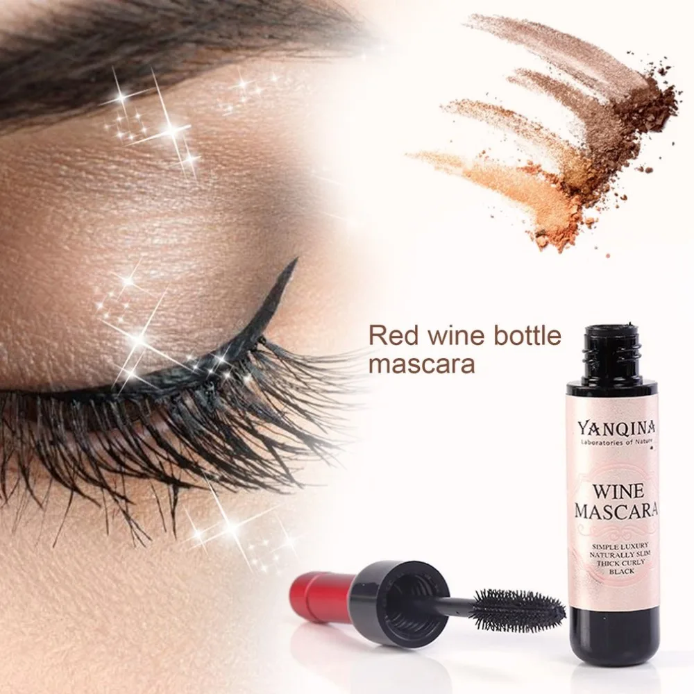 

Red Wine Bottle Shape Liquid Mascara Long-lasting Waterproof Cosmetic Tool for Natural Curling Hot Sale