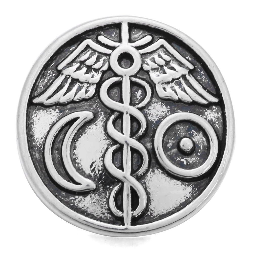 

10pcs/lot New Snap Jewelry Metal Sun Moon Cross Snap Buttons Fit 18mm Snap Bracelet Leather Bracelet Button Jewelry