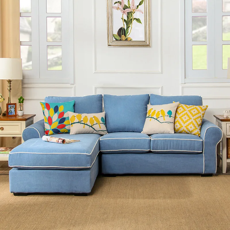 (2 seat 1 arm+lounge)modern cotton linen sofa cover l shape sofa CE