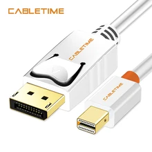 Cabletime Mini Display Port to Display Port Cable mini dp to dp Thunderbolt to DP HD Cable Mini DisplayPort DP For Macbook N024