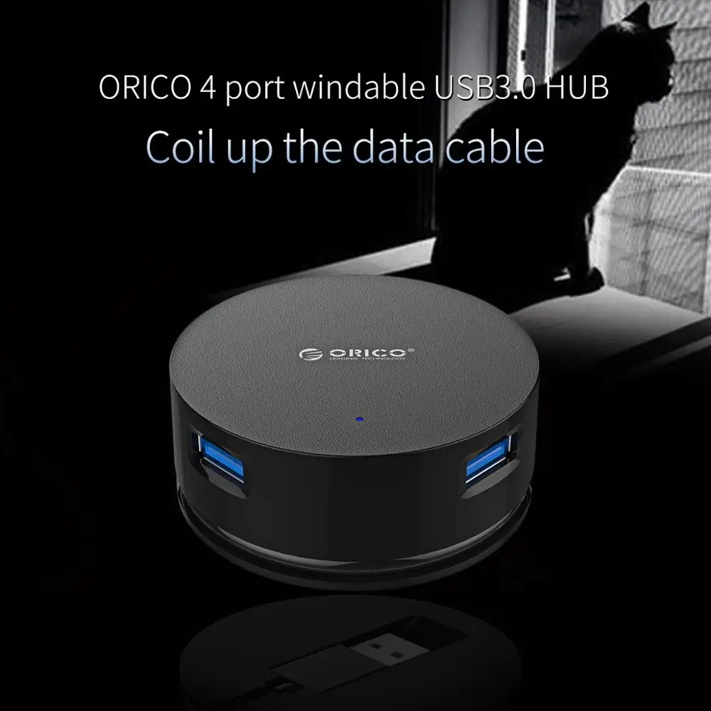 ORICO USB 3 0 концентратор Супер Скоростной внешний 4 порта Usb сплиттер с намоткой