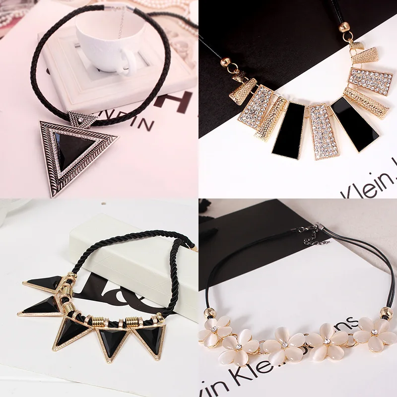 Fashion crystal pearl accessories decorative exaggeration JE Europe short paragraph clavicle chain jewelry wholesale | Украшения и