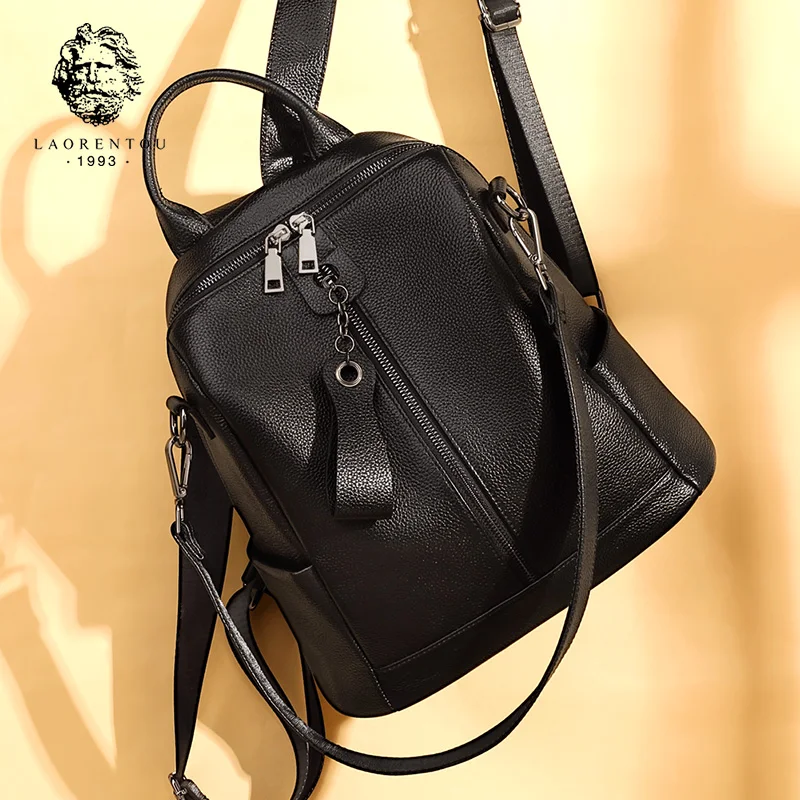 LAORENTOU брендовый натуральная кожа женский мягкий модный Mochilas для девочек высокое