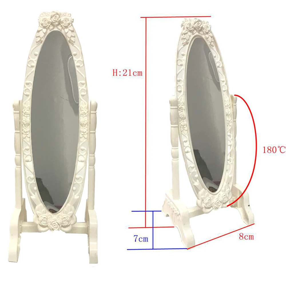 NK 1 шт. Кукла Макияж Белое Зеркало модное Кукольное зеркало мини играть вращающийся вечерние мебель для куклы Барби DIY аксессуары 8DZ