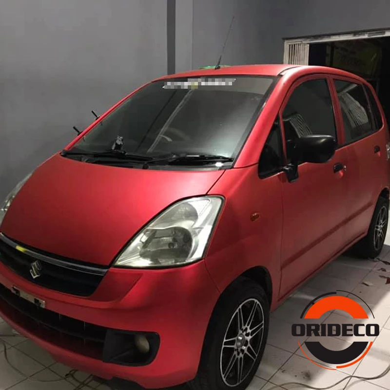 RED matte metallic satin red vinyl wraps 1