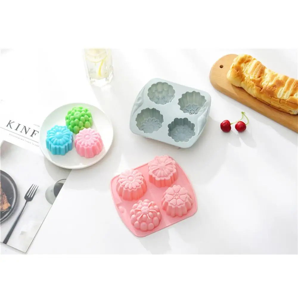 

E-doo Ice Cube Tray, Silicone Flower Shape Ice Cube Tools for Candy, Chocolate, Desserts, Baking and Cooling Drinking