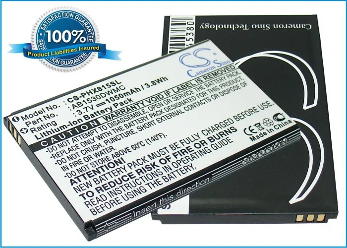 Ab1530dwmc Батарея для Philips Xenium V816 w625 W626 x331 X516 x518 X713 x815