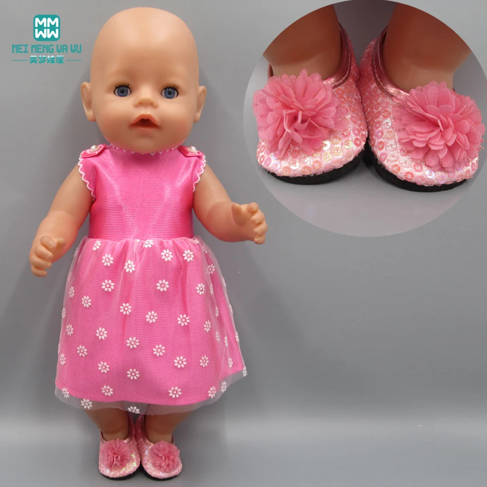 Clothes for dolls fits 43cm Baby Born zapf doll accessories fashion rose red casual dress Clothes for dolls fits 43cm Baby Born zapf doll accessories fashion rose red casual dress