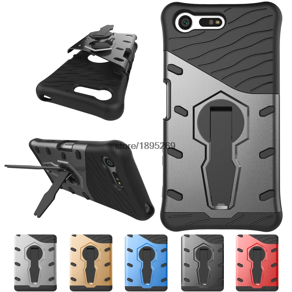 

For SONY Xperia X Compact F5321 Case 360 Rotating 2 in 1 Armor Hybrid Hard Case for Sony Xperia X Compact F5321 Back Stand Cover