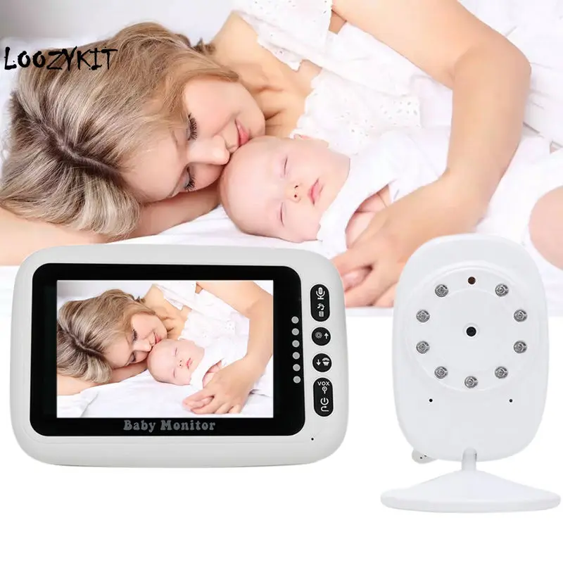 

Loozykit 4.3 Inch Wireless Video Baby Monitor High Resolution Digital Sleep Monitoring 2Way Talk Night Vision Temperature Sensor