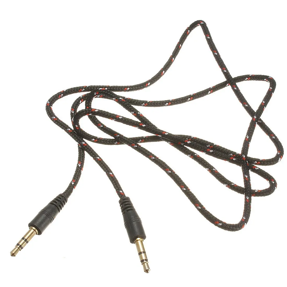 3.5mm AUX audio cable stereo jack black| |