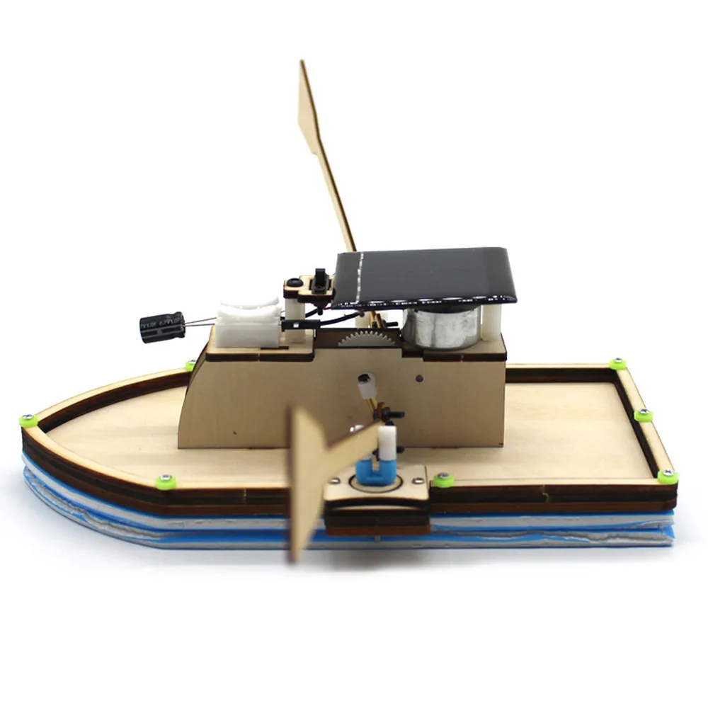 

1PC creative Solar Powered Boat DIY Model Robot Boat Ship Puzzle Educational Toy Kit Kid 5.14