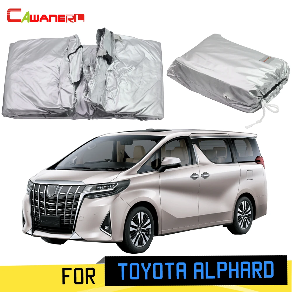 

Cawanerl Outdoor Car Cover Anti-UV Sun Shade Rain Snow Scratch Protector MPV Cover Windproof For Toyota Alphard 2002-2019