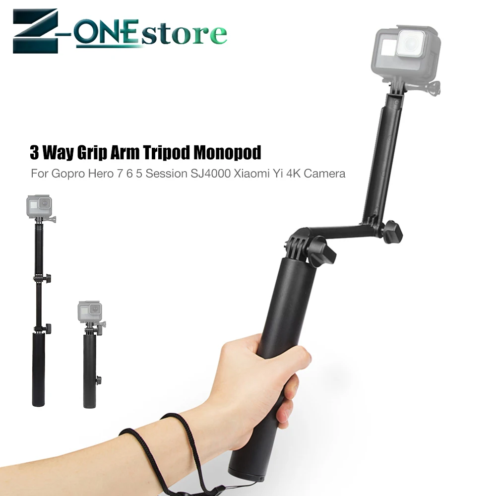 Водонепроницаемый 3 сторонний монопод SHOOT для Gopro Hero 7 6 5 SJ4000 Xiaomi Yi 4K камера Go Pro