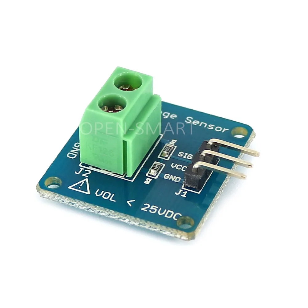 2Pcs Fit For Arduino DC Voltage Sensor Module Voltage Detector Divider Board 
