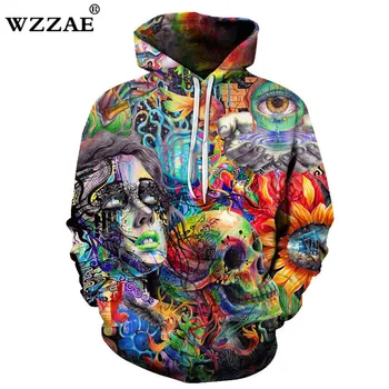 

2018 Mohekann Pattern New Fashion Men Hoodie 3D Printing Couples Streetwear Women's Sweatshirts Coats Colorful Tracksuits Pocket
