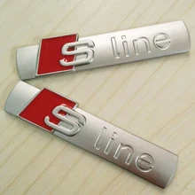 OTOKIT 3D Metal Car S line Sticker Cover for Audi Sline Logo A3 A4 A5 A6