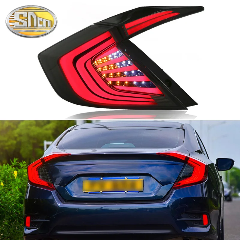 

Rear Fog Lamp + Brake Light + Reverse Light + Turn Signal Light Car LED Tail Light Taillight For Honda Civic 2016 2017 2018