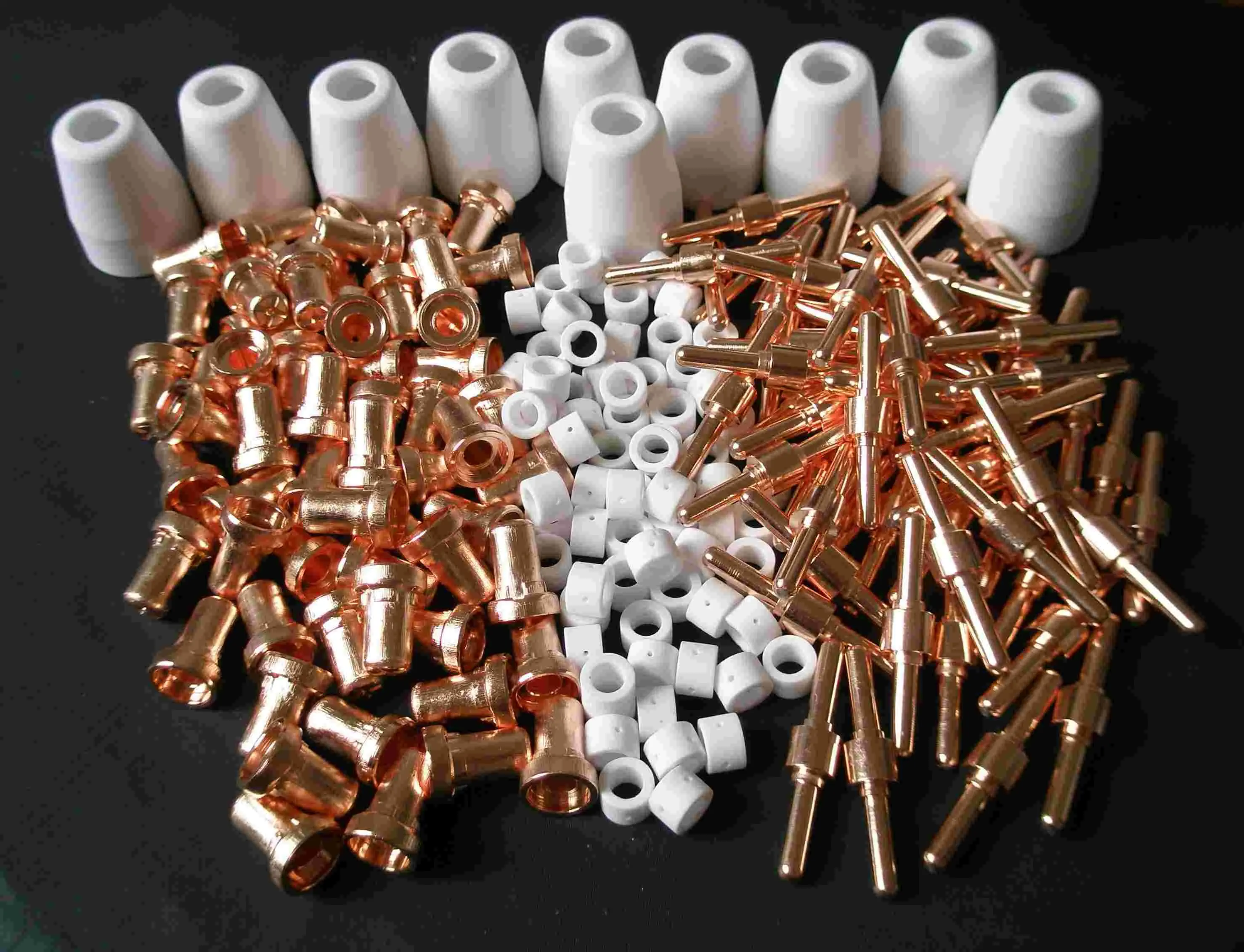 

190PC Consumables Extend Long Tips Electrodes For Air Plasma Cutter 40D CUT40 50D CUT50