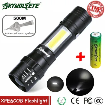 

New 2018 High Quality ZOOMABLE XPE Q5 COB LED Mini Flashlight 14500 4Modes Pocket Torch Lantern Drop Shipping