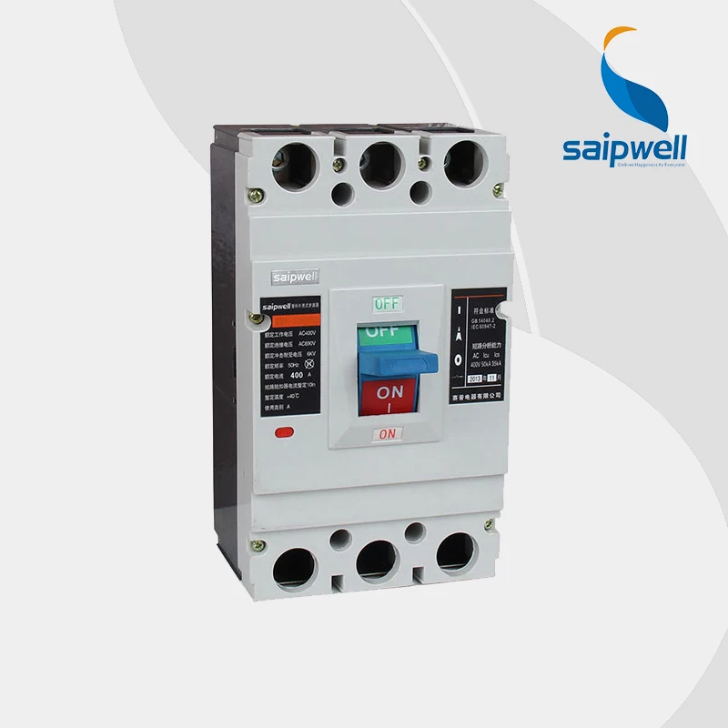 

Saipwell 400A MCCB Silver Contacts CEE/IEC Moulded Case Circuit Breaker 3-POLE (SPM2-400H/3P)