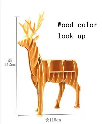J& E высокого класса серии "L" размер олень журнальный столик креативные животные книжная полка деревянная мебель - Цвет: Northeast China ash1