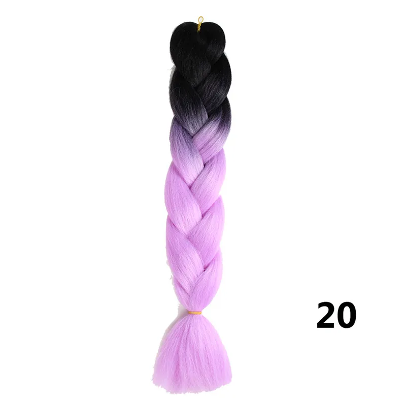 Sambraid jumbo косы ombre канекалон 24 inch плетение волос для вязания канекалон крючком косы синтетических крючком волос 100g - Цвет: P1B/613