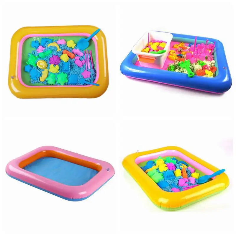 42*28cm Inflatable Sand Tray Plastic Table Baby Kid Indoor Playing Sand Clay GDA 