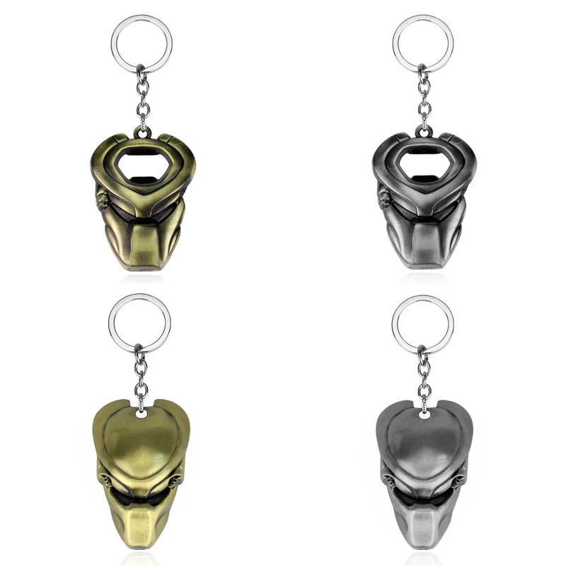 

Alien vs Predator Bottle Opener Keychain Predator Alien Hunter Primevil Metal Opener Key Rings For Women Men Chaveiro Souvenirs