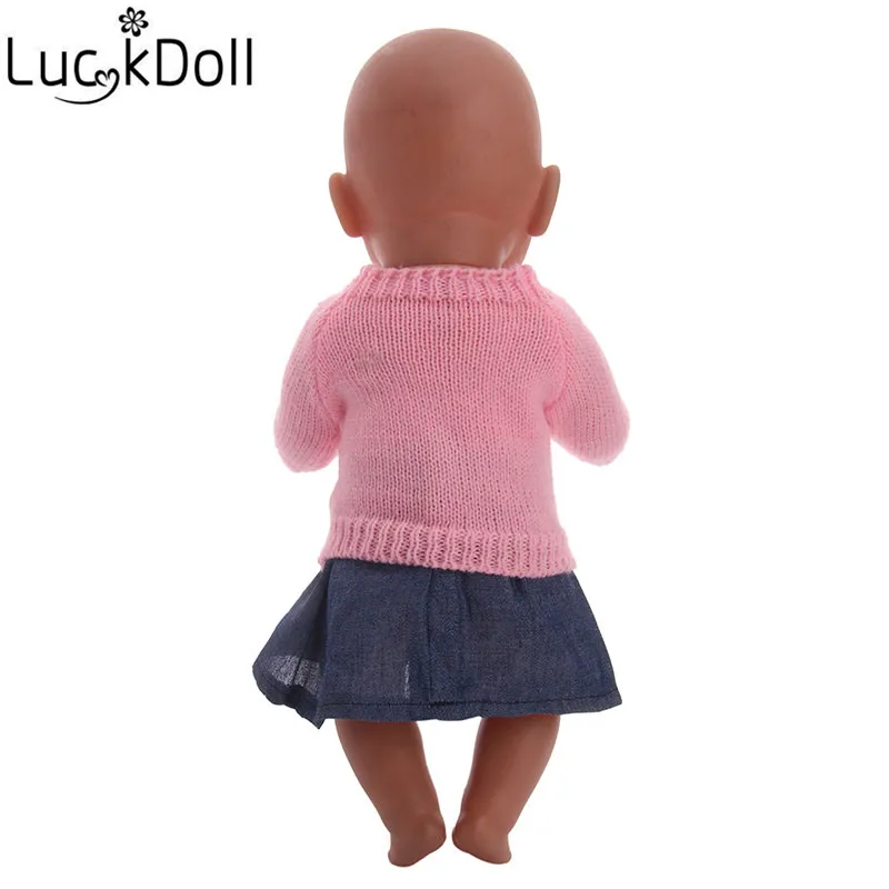 Luckdoll одежда вязаная рубашка 7 шт./стиль подходит для 43 см кукла аксессуары Детский Рождественский подарок для selec n966-n1486