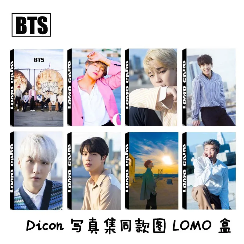 

2019 30Pcs/set KPOP BTS Bangtan Boys Dicon Answer Album 8 Design Photo Card PVC Cards Self Made LOMO Card Photocard