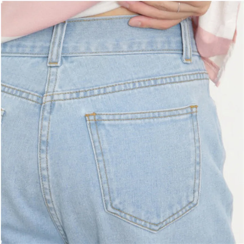 B2429, новинка, Корейская версия, весна-лето, женские модные свободные и прямые джинсы с высокой талией, недорогие