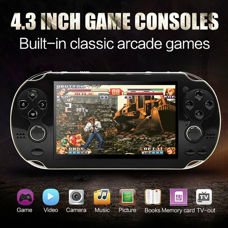 Skup 4.3 cala przenośna konsola do gier PSP dual rocker wbudowana sto gier obsługa zdjęć może grać w grę e book mp4mp5