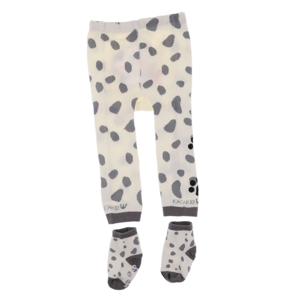 Boys Girls Warm Animal Cartoon Leggings PP Pants with Socks Yellow Bee
