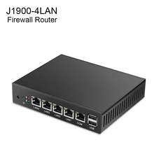 4*Ethernet Lan Mini PC Idustrial Routers J1900 Quad Core Celeron desktop computer 2.0Ghz windows10 Vga USB  RJ45 Com