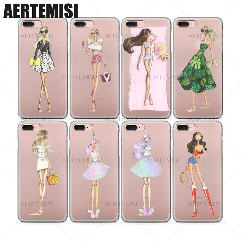 

Aertemisi DC Comics Wonder Woman Diana Prince Transparent Crystal Clear Soft TPU Case Cover for iPhone 5 5s SE 6 6s 7 8 Plus