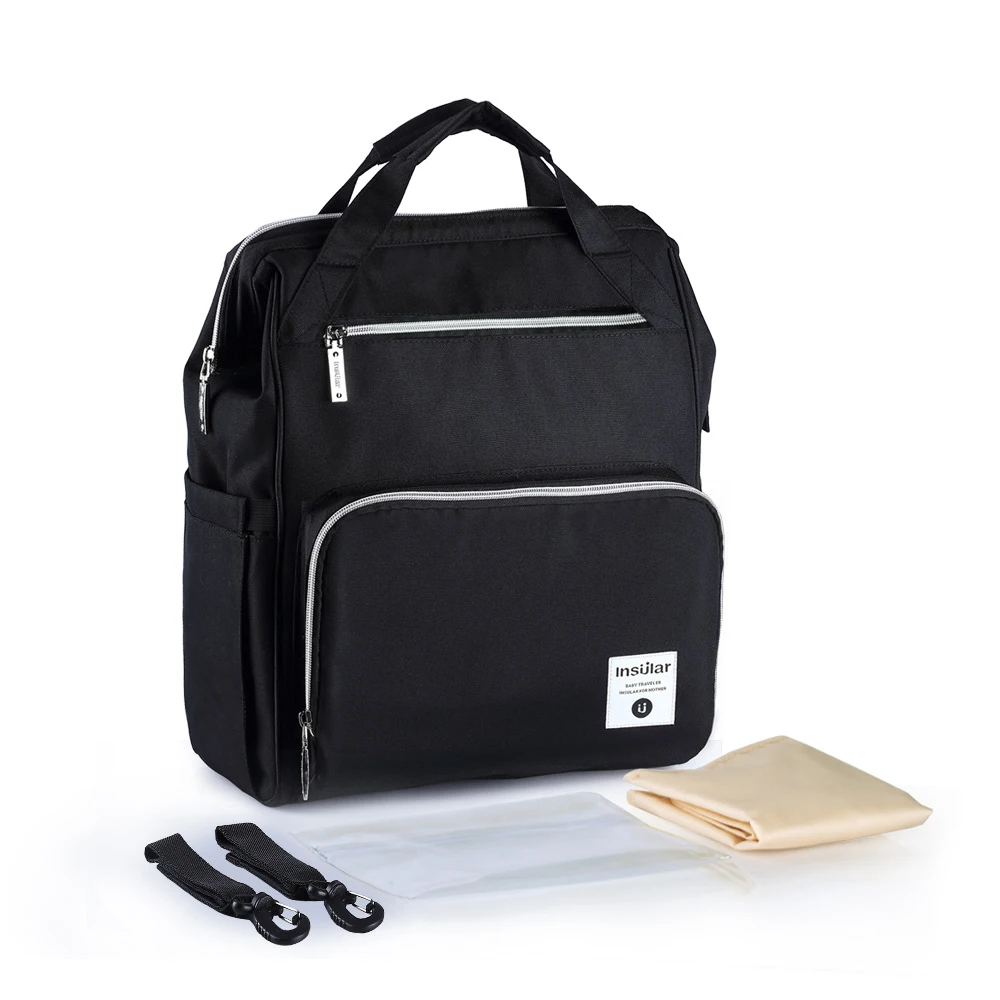 Пеленки сумка-рюкзак с широким открытым коляска ремень Multi-Функция Водонепроницаемый большой Ёмкость путешествия Сумки для подгузников